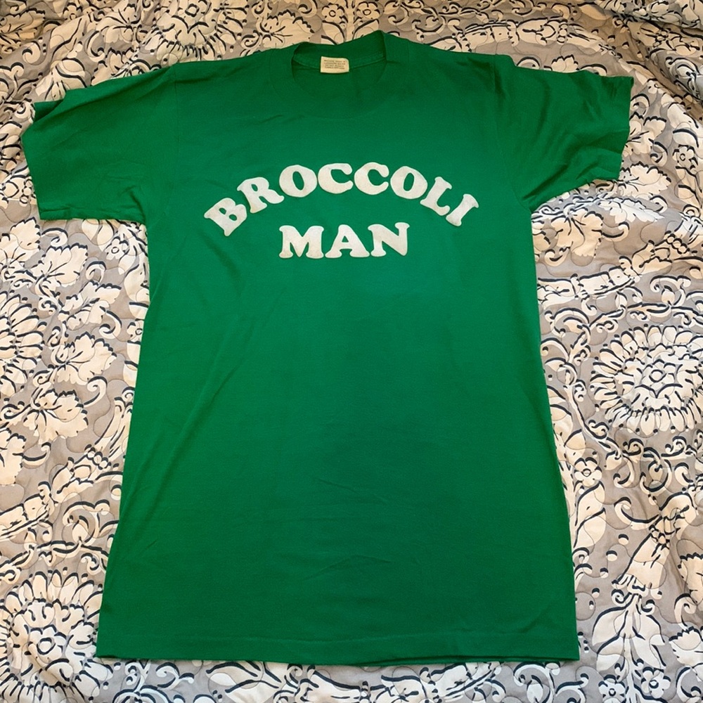 Vintage Broccoli Man Green T-Shirt